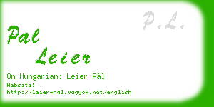 pal leier business card